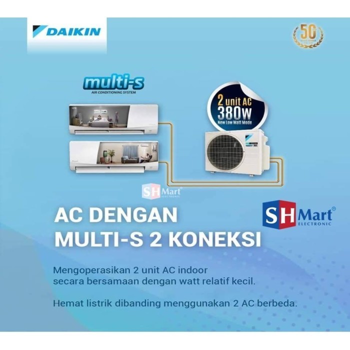 AC DAIKIN MULTI S 1/2PK + 3/4PK 2MCK30RVM (15+20) KHUSUS MEDAN