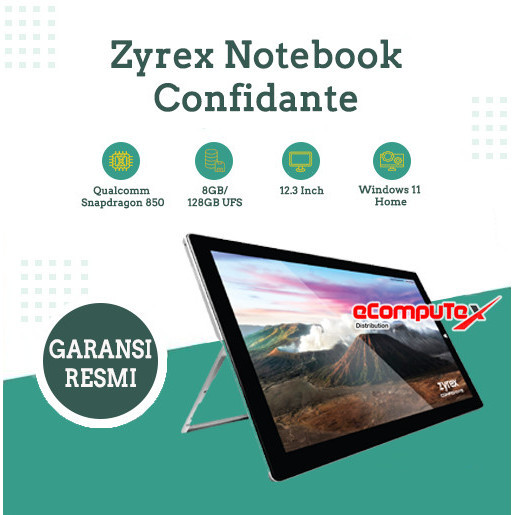 ZYREX NOTEBOOK CONFIDANTE - QualComm 850 8GB 128GB - TKDN RESMI