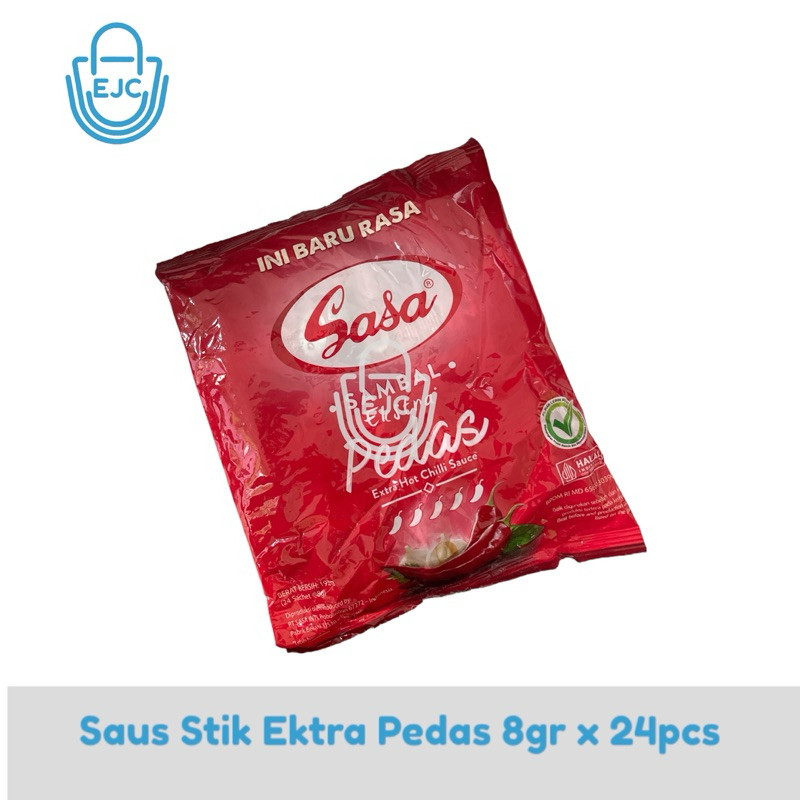 

[EJC] Sasa Saus Stik Saus Sachet Sambal Asli Sambal Ekstra Pedas 8gr x 24pcs