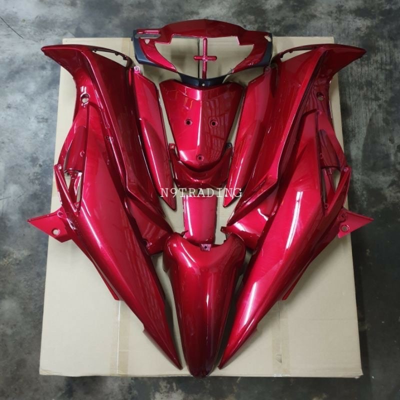 full set cover body halus kasar supra x 125 lama old merah maroon biru hijau putih hitam doff silver