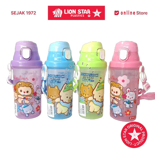 LION STAR Frontier Bottle Botol Minum Anak Lucu 500 Ml