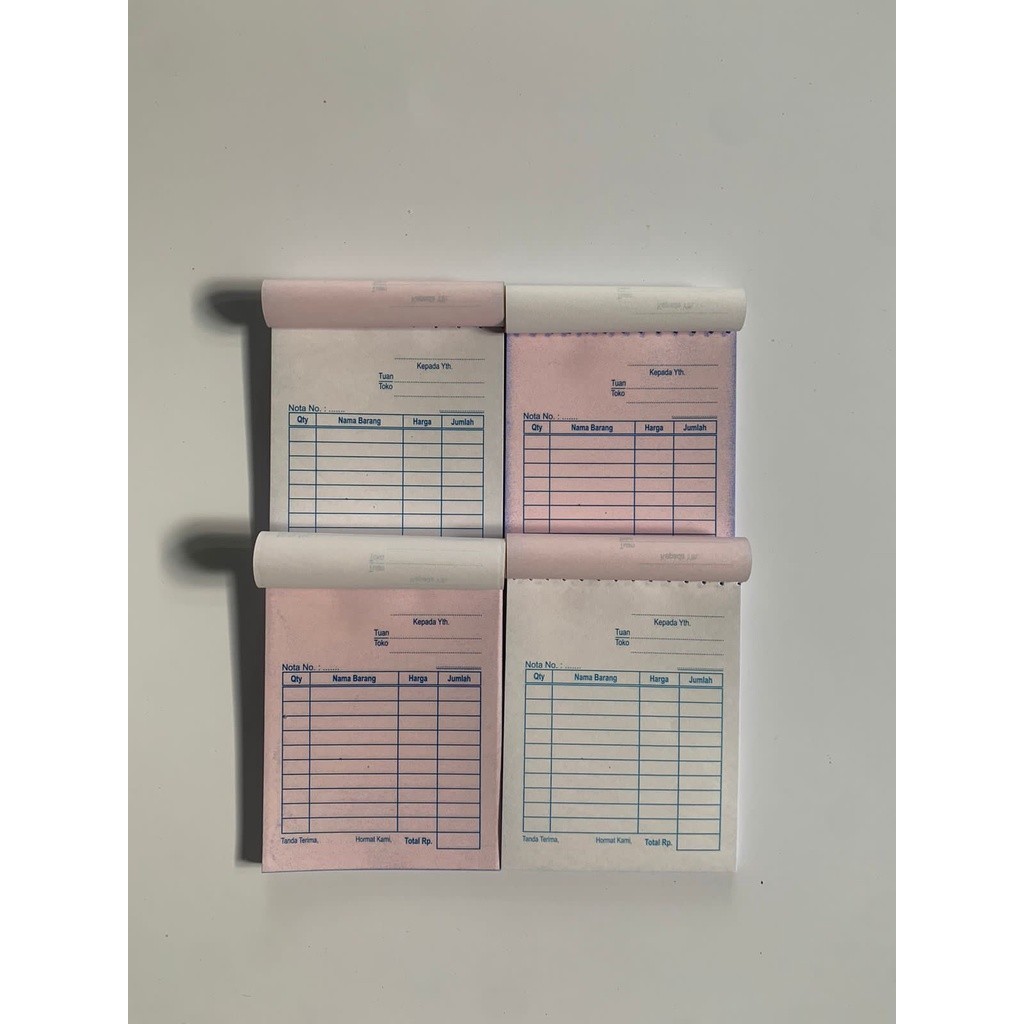 

[Ready] Nota Kontan Mini 2 Ply, Nota NCR Langsung Tembus, Ukuran 1/8 Folio, Nota Mijni Rangkap 2