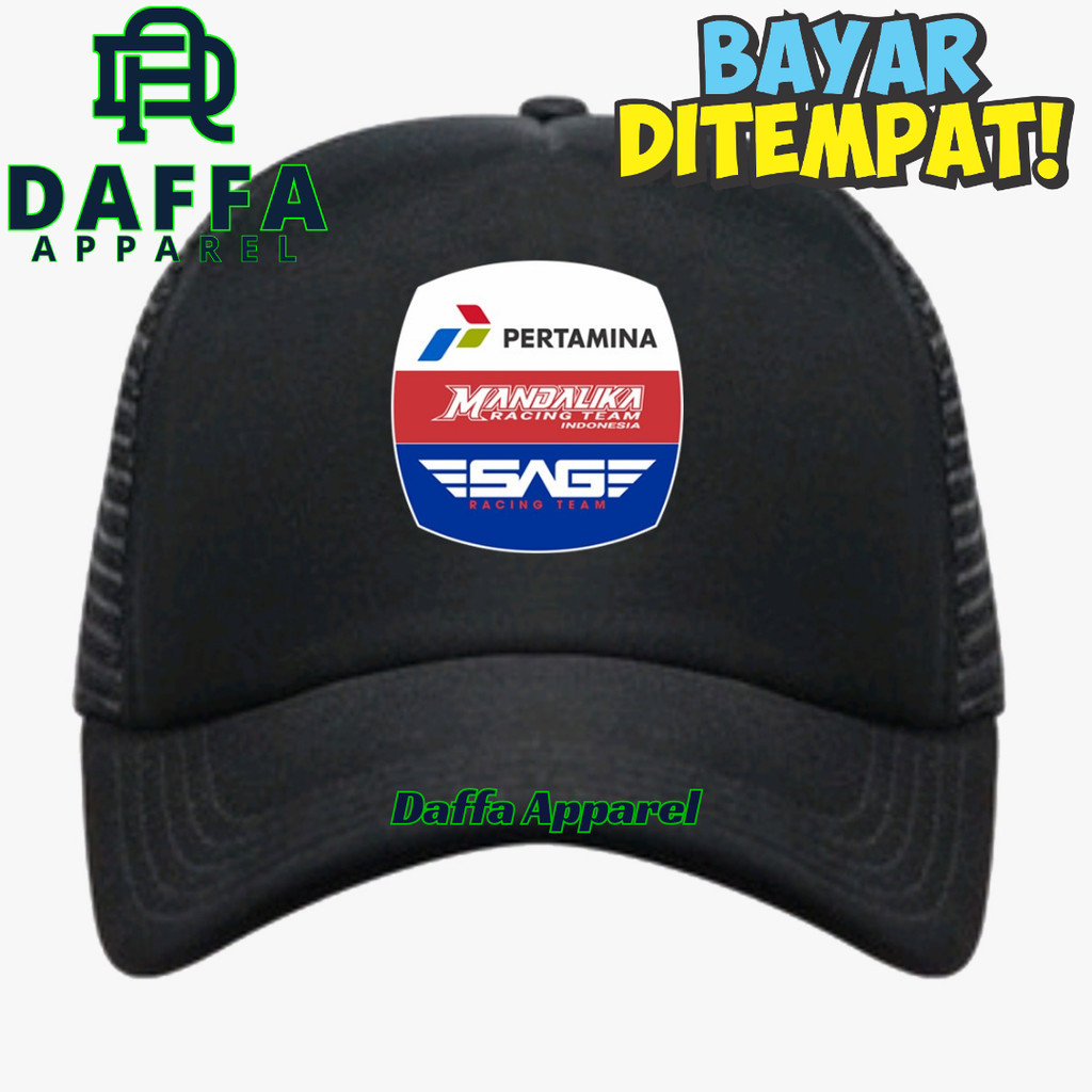 Daffa Apparel Topi Trucker SIRKUIT MANDALIKA - Topi Distro SIRKUIT MANDALIKA Logo - Topi SIRKUIT MAN