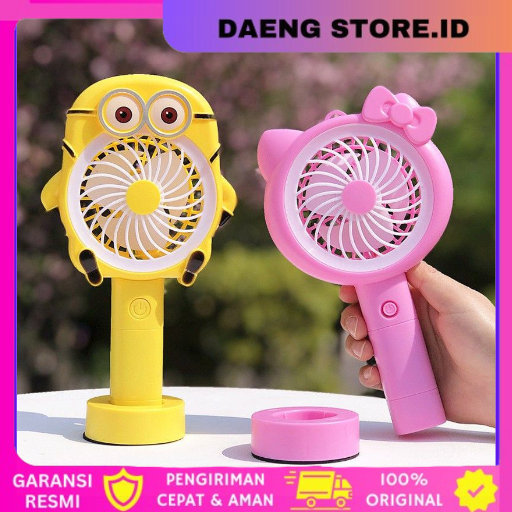 Kipas Angin Karakter Minion Kipas Angin Mini Fan / Mini Hand Fan / Kipas Angin Tangan Mini LED Kipas