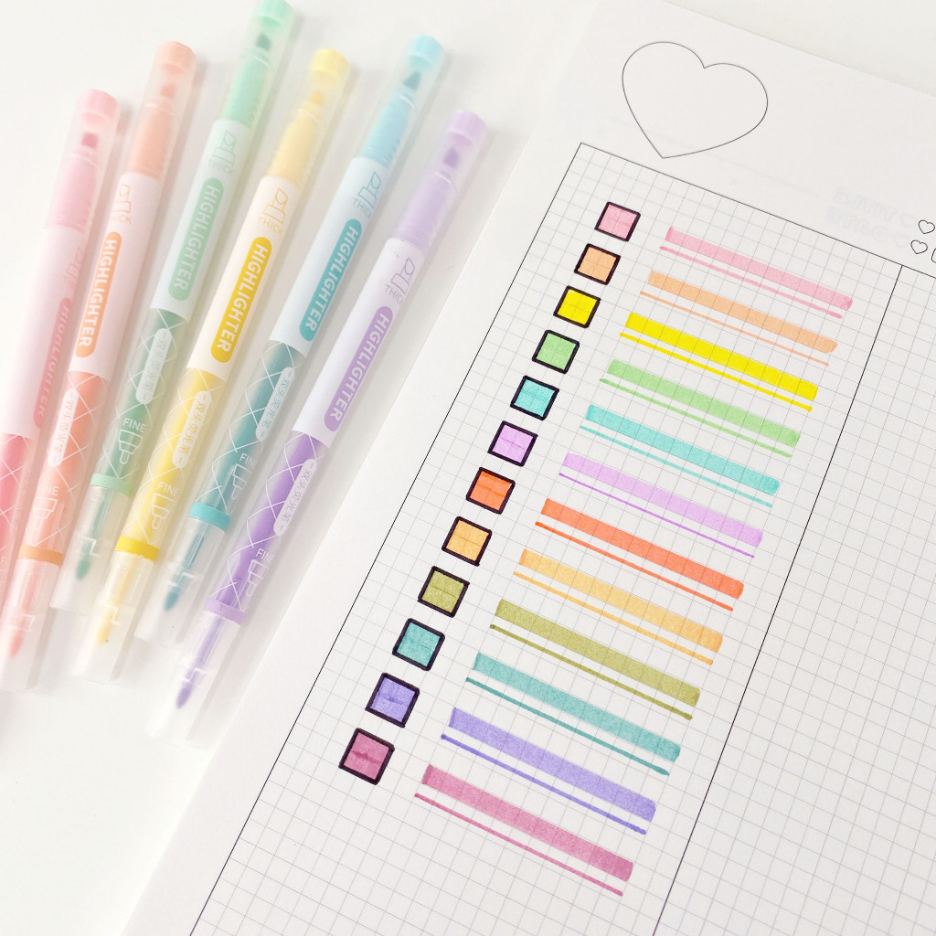 

6pcs Highlighter Pena Stabilo Warna / Highlighter Pen Macaroon / Macaron Siswa Menandai Lukisan Grafiti / Spidol Kecil Segar Set / Pena Stabilo Aesthetic Siswa Alat Tulis barang aesthetic