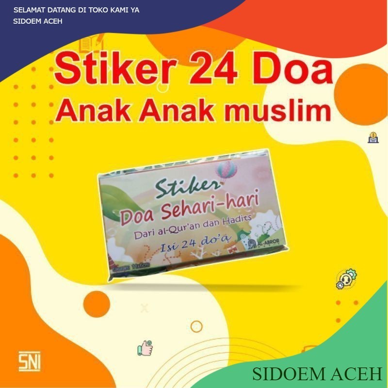 

(SDM)Stiker Doa Lengkap 24 Stiker Mainan Anak Edukasi Anak