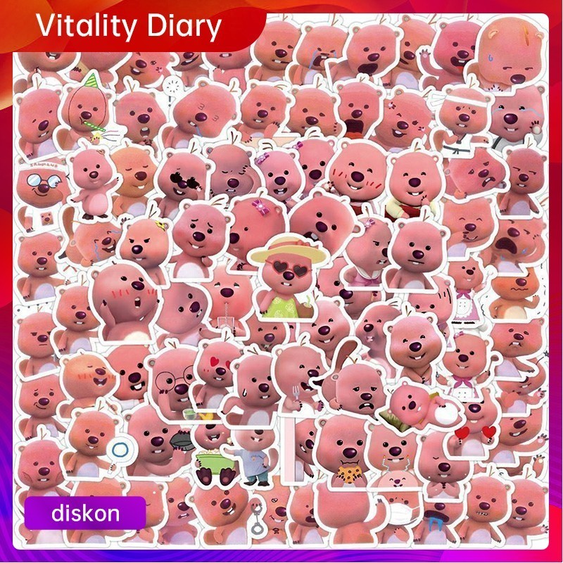 

【COD❤️】Stiker Berang-berang Kecil Gila Stiker Ekspresi Lucu Stiker Dekoratif Notebook VDY