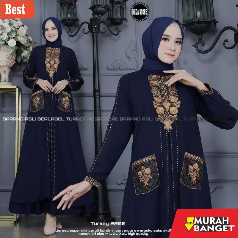 Abaya Turki Kekinian Gamis Turkey 2200 Busana Muslimah By Original Mega Store