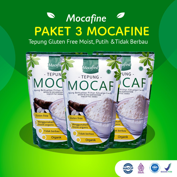 

New-Promo Paket Hemat 3 Tepung Mocaf Mocafine - Gluten Free - Organik