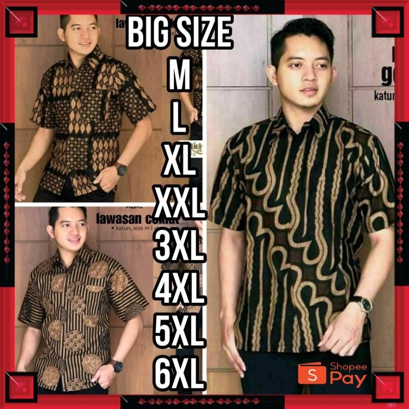 KAIN ADEM LEMBUT HALUS TEBAL / PROMO KEMEJA BATIK PRIA LENGAN PENDEK JUMBO BATIK MODEREN
