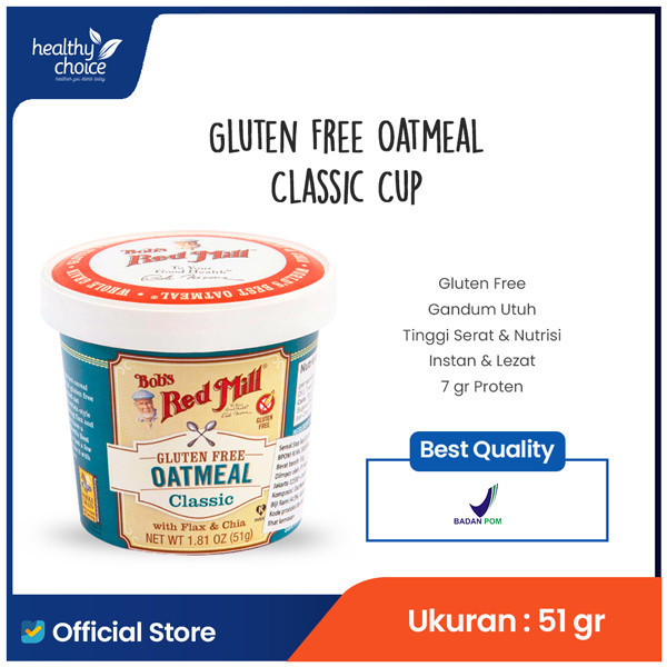 

Terbaru- Bob's Red Mill Gluten Free Oatmeal Classic Cup 51 gr - exp lama