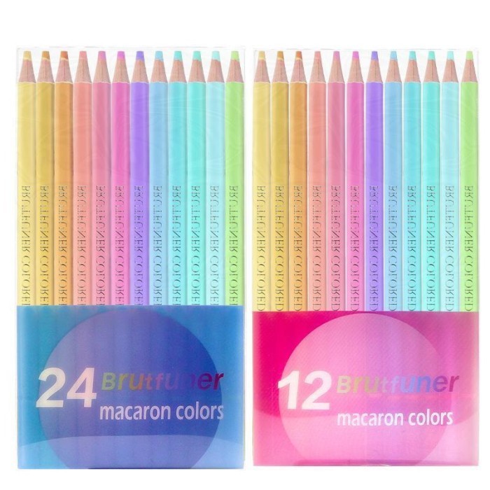 

✨LARIS✨ -Brutfuner Macaron 12/24/50 Colored Pencil Professional Pastel Drawing - 12 Macaron