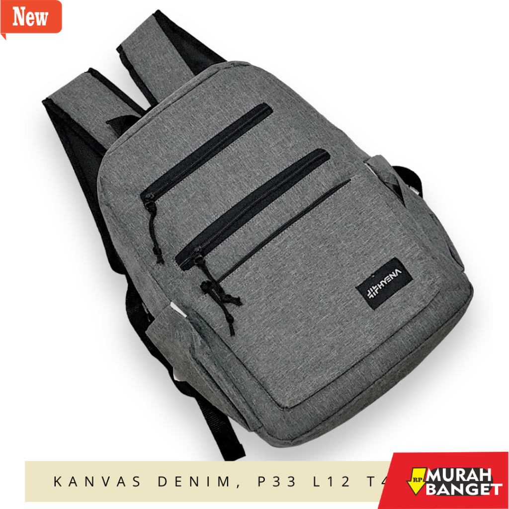 Tas Ransel pria kekinian (PROMO) KANVAS  TAS RANSEL PRIA KAIN BACKPACK SEMARANG BUAT TRAVEL PUNGGUNG