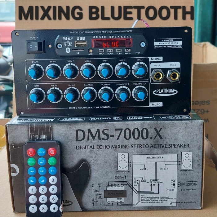 kit pcb speaker aktif bluetooth mp3 mixing echo mic sanken jengkol -ASK25