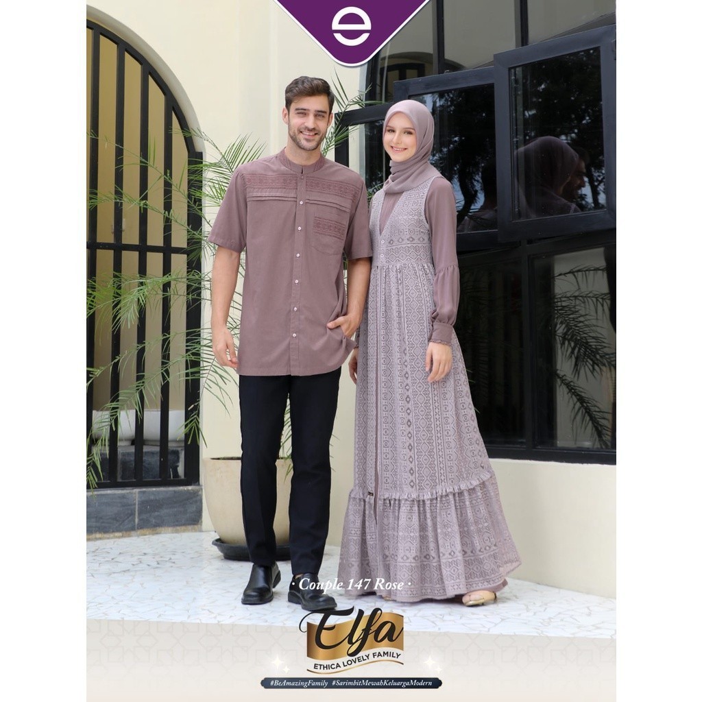 Ethica Original - COUPLE  TERBARU / COUPLE ETHICA ELFA 147 ROSE / GAMIS ETHICA KAGUMI 238 ROSE / KOK