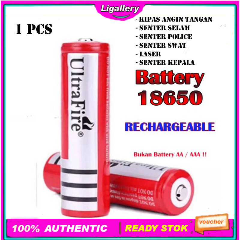 Baterai charge cas Ultrafire rechargeable  Police Swat 18650 Ultrafire Batre Laser Senter Kepala Sen