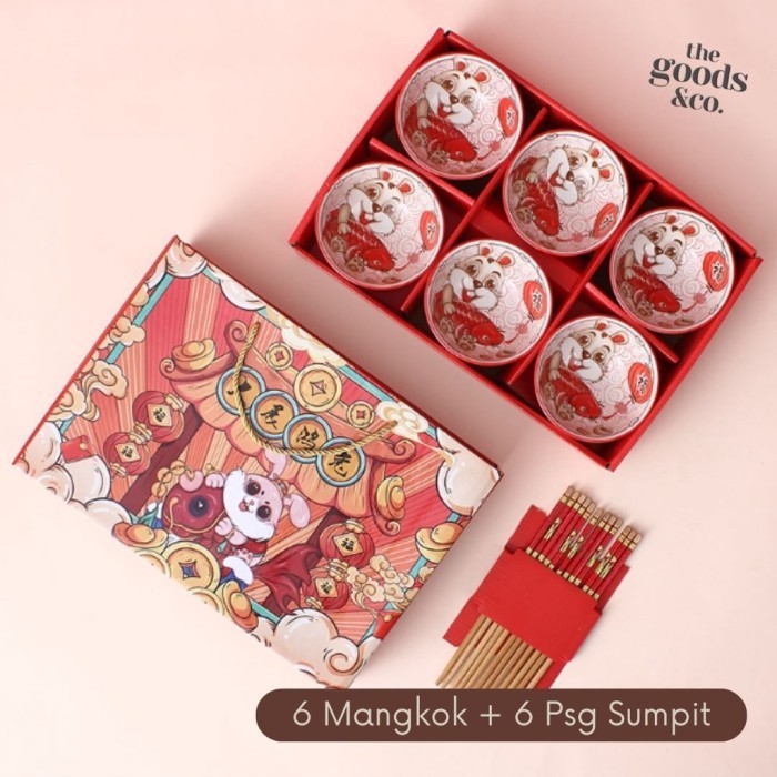 

✨LARIS✨ -IM HAMPERS MANGKOK IMLEK MANGKOK HARIMAU 2022 - Kelinci isi 6