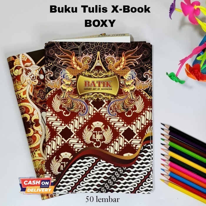 

✨LARIS✨ -SOS Buku Tulis X-Book BOXY 50 Lembar (8bk) / Buku Catatan / Buku - Campus