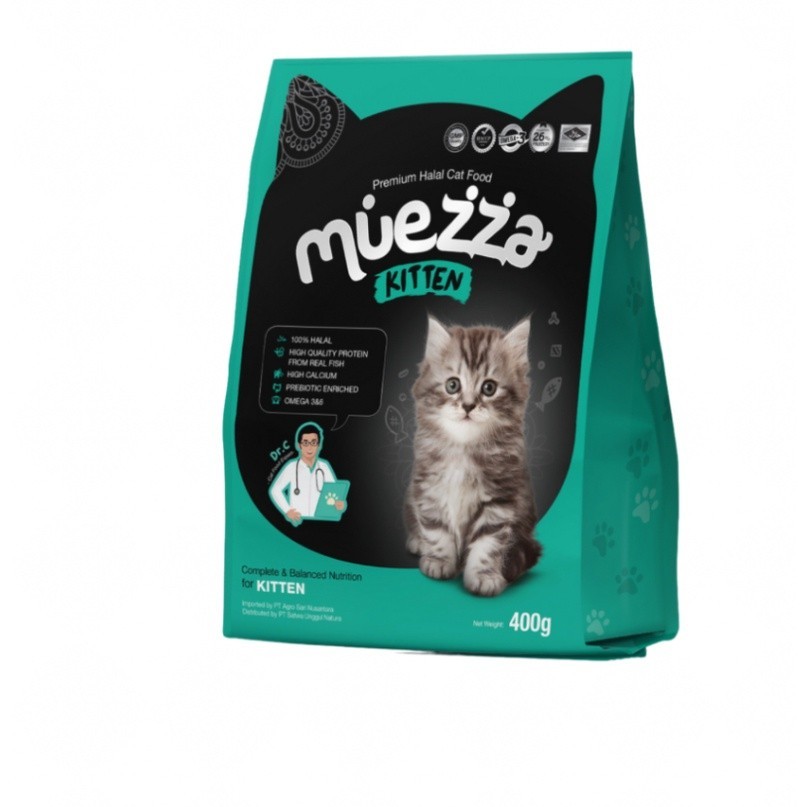 Muezza Makanan Anak Kucing Kering Kitten 400 gr - ABO
