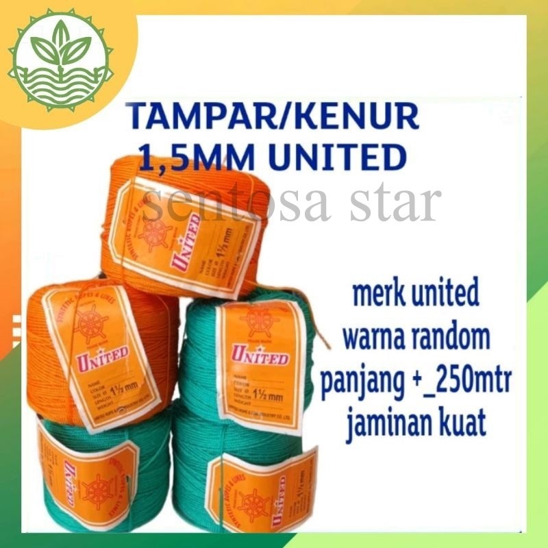 KENUR 1,5MM UNITED/ TALI TAMPAR 1,5MM/ TALI TAMBANG 1,5MM UNITED/ TALI SAPI TALI LAYANGAN KENUR LAYA