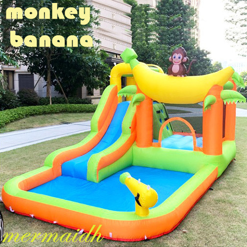 MAINAN Rumah Balon Monkey Banana Mainan Anak Playground Bouncer House