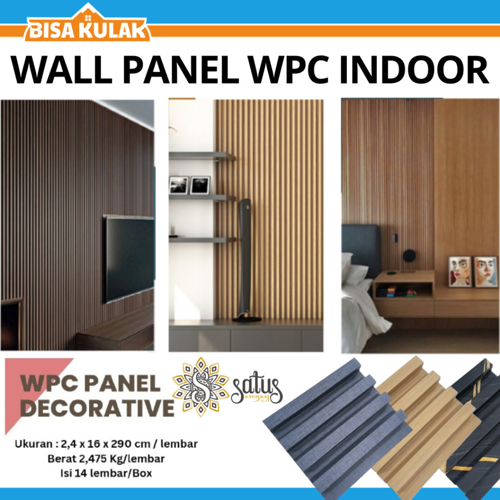 WPC WALL PANEL 5 LINE / WALL PANEL PVC   / WPC DINDING DECORATIVE PER LEMBAR