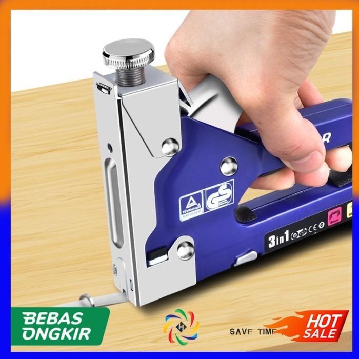 

R 2 0 1 0 Gun T a c k e r / Stapler Tembak 3 in 1 Multi Purpose Nail