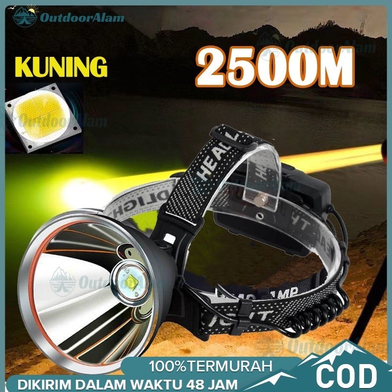 Lampu Depan LED Lampu Depan Senter Lampu Kerja Senter USB Isi Ulang Lampu Depan LED Lampu sorot kepa