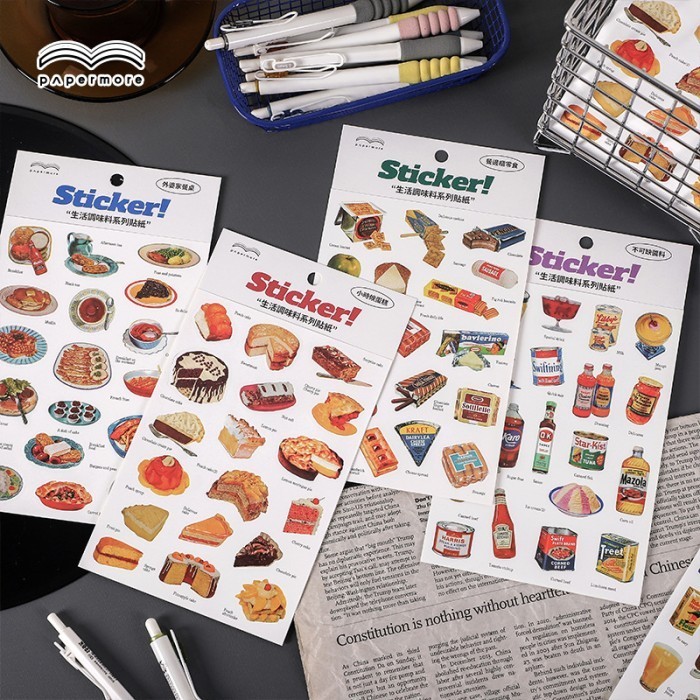 

Sticker PAPERMORE Seri Makanan Deco Sticker Snacks Food Journal Stiker Lucu