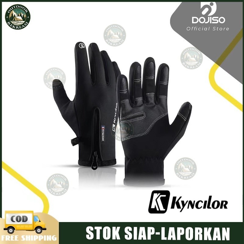 Sarung tangan Motor -gloves Pria Anti slip Touch screen Musim Dingin Hangat Mendaki Sarung Tangan Mo