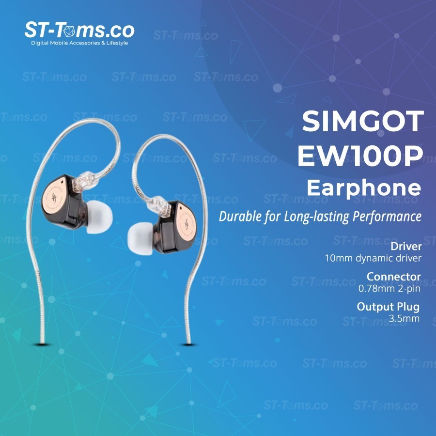 Simgot EW100P EW 100P EW100 P 10mm Dynamic Driver in-Ear Monitors IEM with LCP Diaphragm
