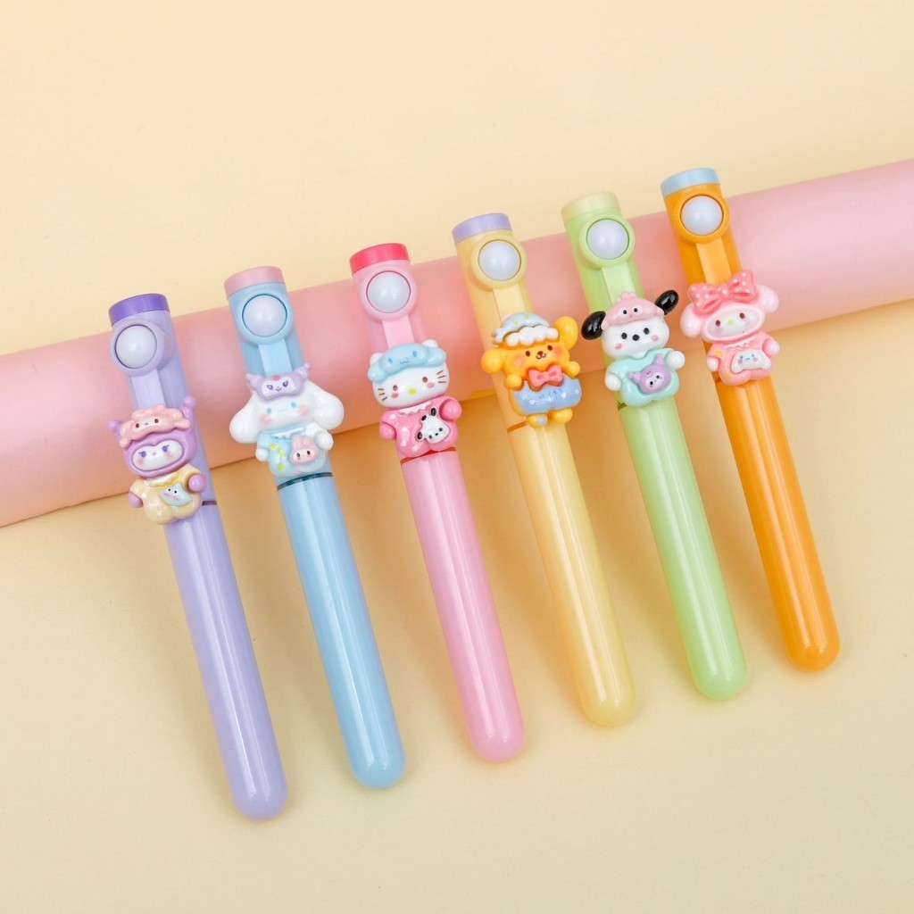 

STIPA Rotating Highlighter Character Warna ATK Alat Tulis Kantor Sekolah Stabilo Cute Stationery Pen