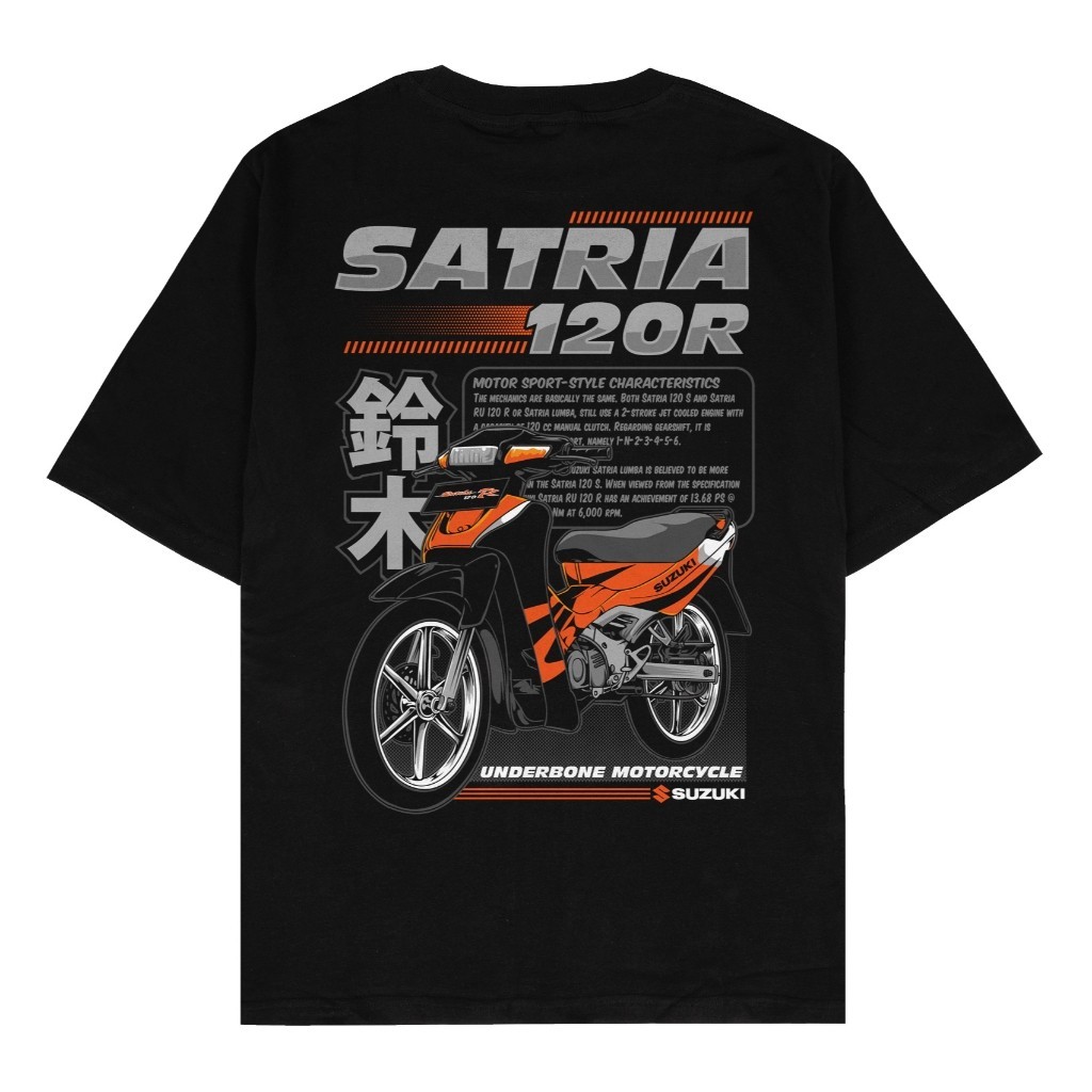 Beseldi - Kaos Baju Distro Suzuki Satria Lumba 120r 120 R Underbone Motorcycle Hiu Lumba Lumba 2 Tak