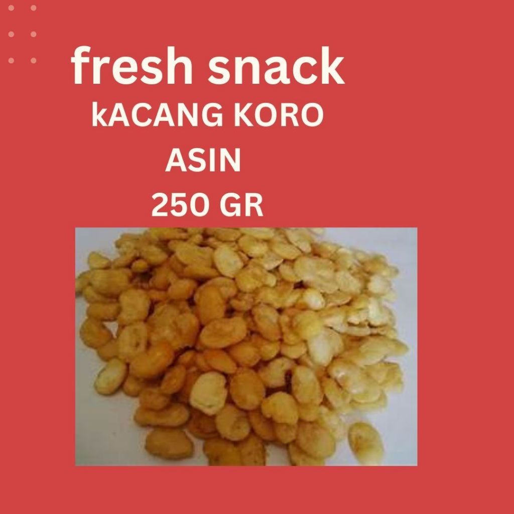 

(250gr) kacang koro asin | cemilan enakk!! \\