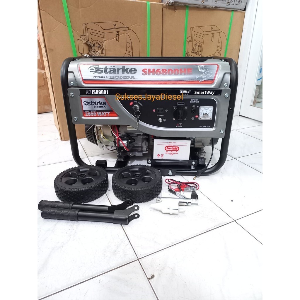 Genset 2800Watt 2in1 Stater & Manual HONDA STARKE SH6800