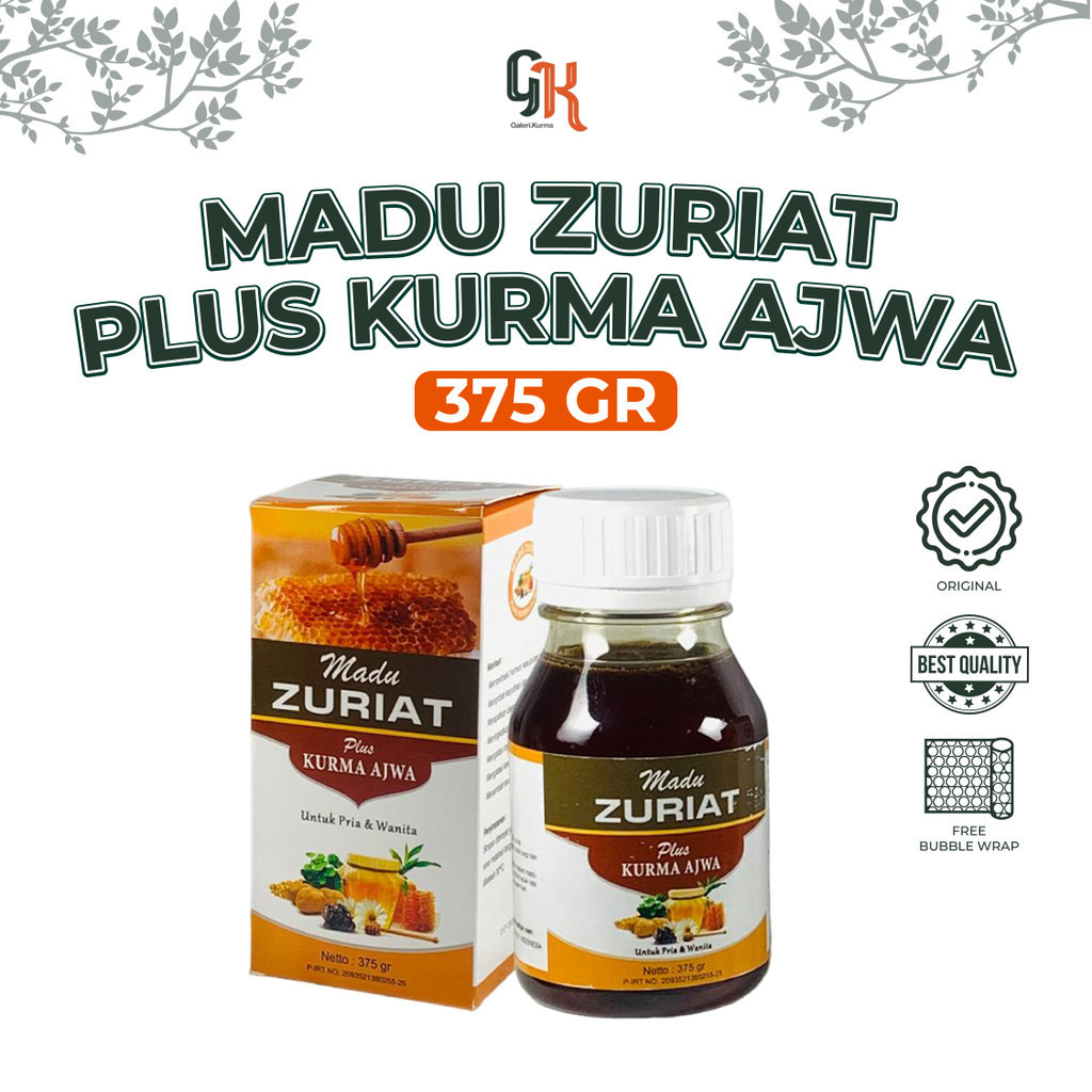 

MADU ZURIAT PLUS KURMA AJWA ORIGINAL HERBAL 21 PROMIL 375gr ORIGINAL