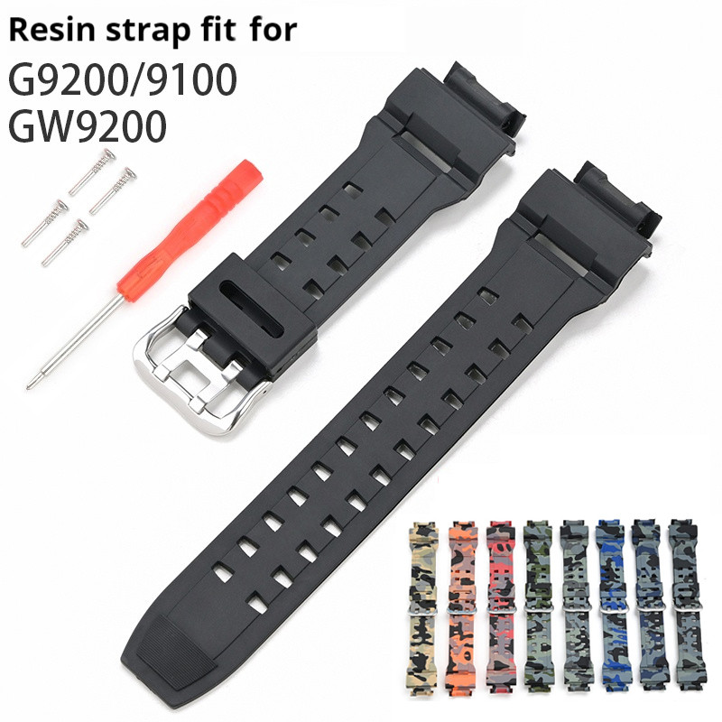 Resin Strap for Casio G-shock G-9200/9100 GW-9200/9101/9102/9110/9125 Men Sport Waterproof TPU Watch