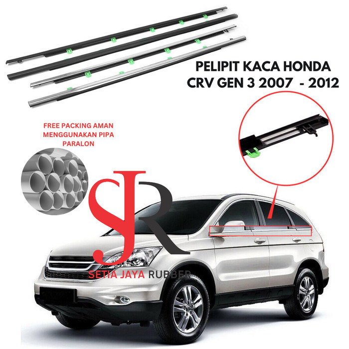 Part Pelipit Kaca Luar Mobil Honda CRV GEN 3 2007-2012 weather strip honda CRV - DEPAN KANAN