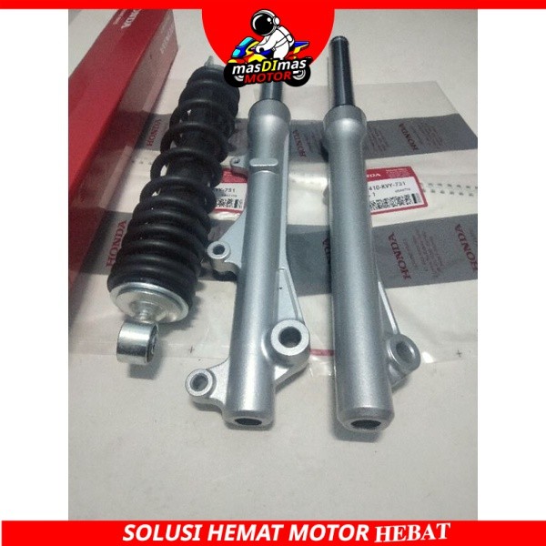 Shockbreaker belakang + as shock + tabung depan beat karbu lama KVY