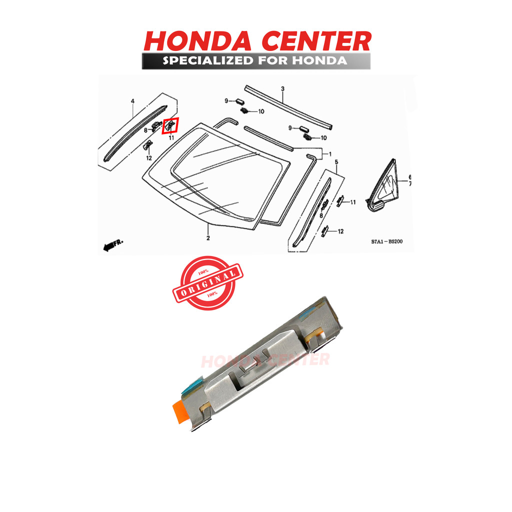 Clip Molding Garnish Karet Kaca Depan Honda Stream Original