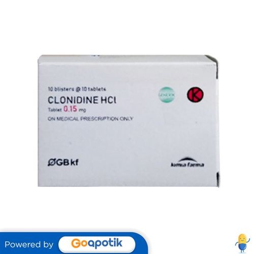 Clonidine Hcl Kimia Farma 0.15 Mg Box 100 Tablet