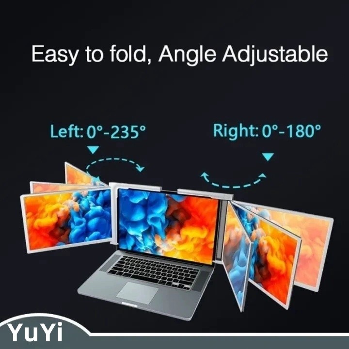 Triple monitor portable Triple portable monitor 15.6 inch 1 cable Driver FHD IPS Portable Display 19