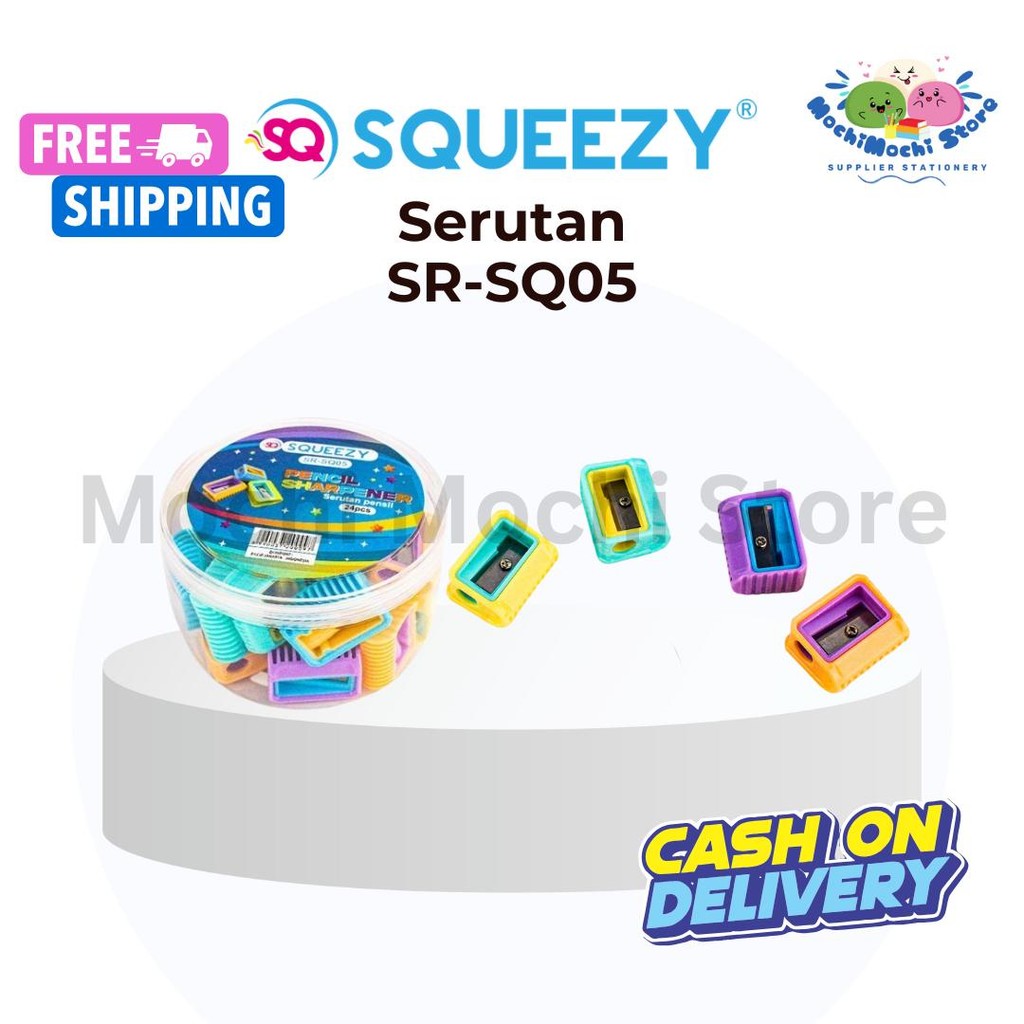 

PER TOPLES/24 PCS Serutan Pensil SR-SQ05 | Pencil Sharpener | Rautan Pensil | Serutan Pensil Warna-Warni Stationery