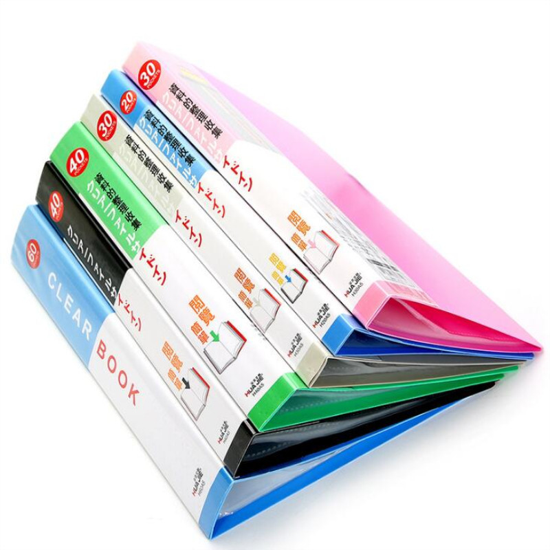 

A5 30 pages Plastic File list Booklet Insert Folder School Business Office Supplies Folder Plastic Storage Documents Paper Clip