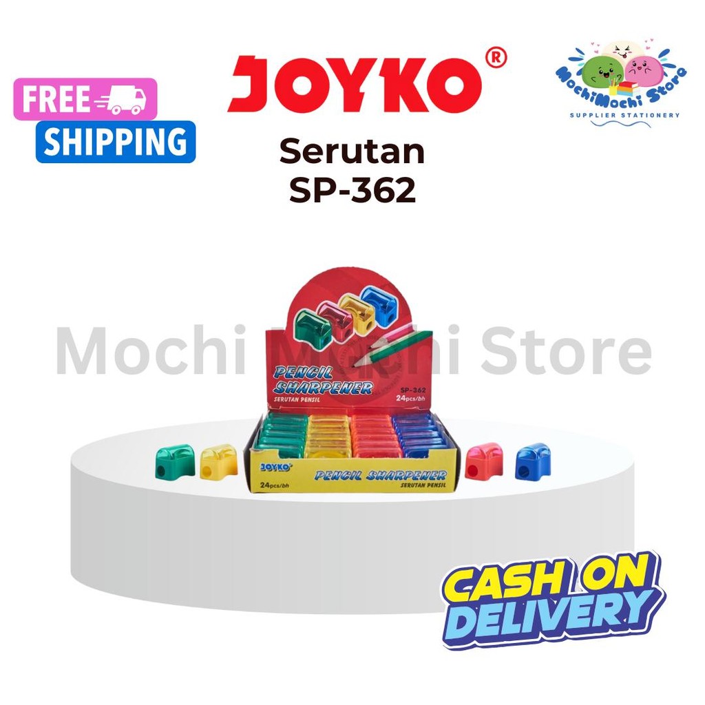 

Serutan Joyko SP-362 | Rautan | Sharperner | Serutan Pensil | Pencil Sharpener | 1 Kotak Isi 24 Pcs