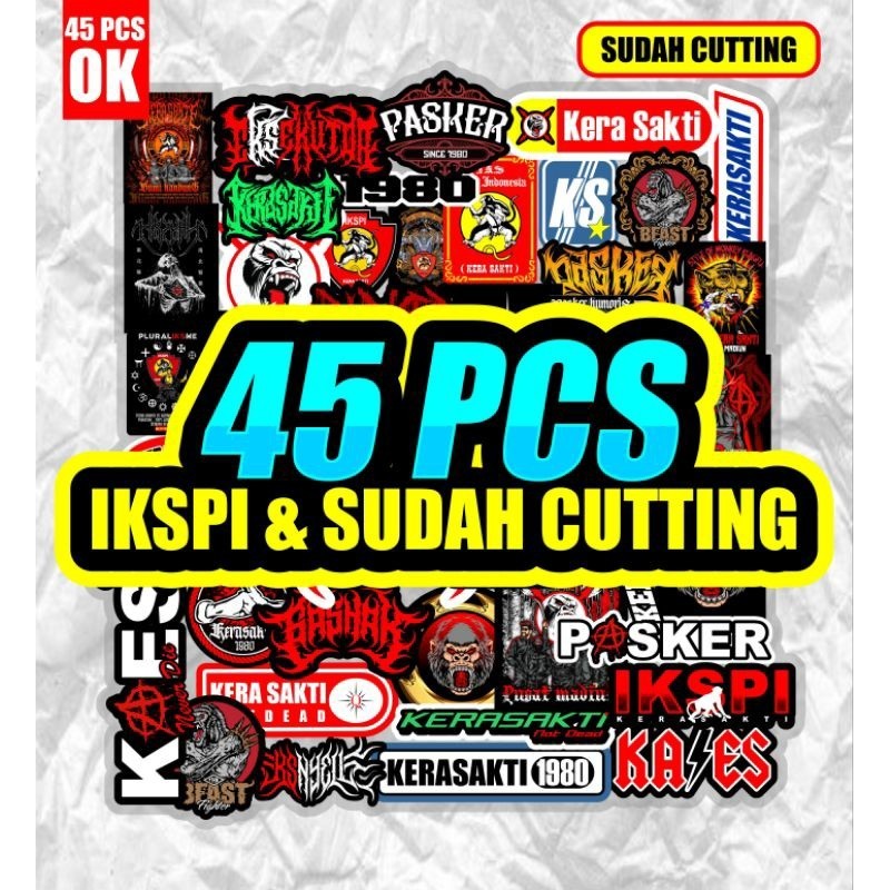 

Stiker perguruan IKSPI isi 45pcs stiker anti air cutting keren
