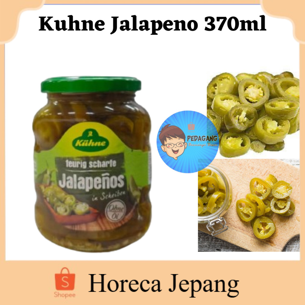 

Kuhne Jalapeno 370ml / Kuhne Jalapeno Peppers Pickled Marines / Acar Cabai Mexico 370gr