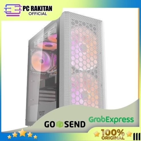 Aigo Casing DARKFLASH DK360 ATX CASE - Putih - Putih