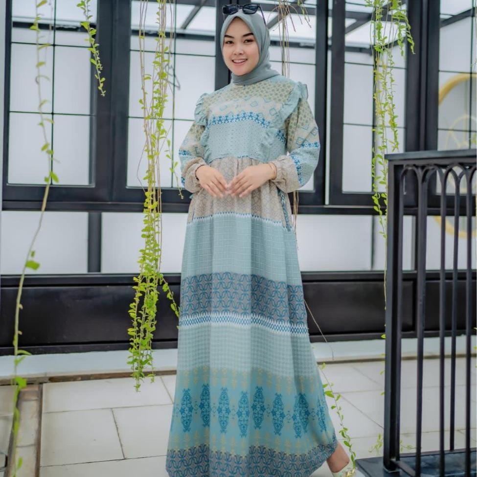 ZAZRA Gamis Malika Lionaricy Premium Stylish Wanita Muslim Dewasa Nyaman Mewah Lebaran