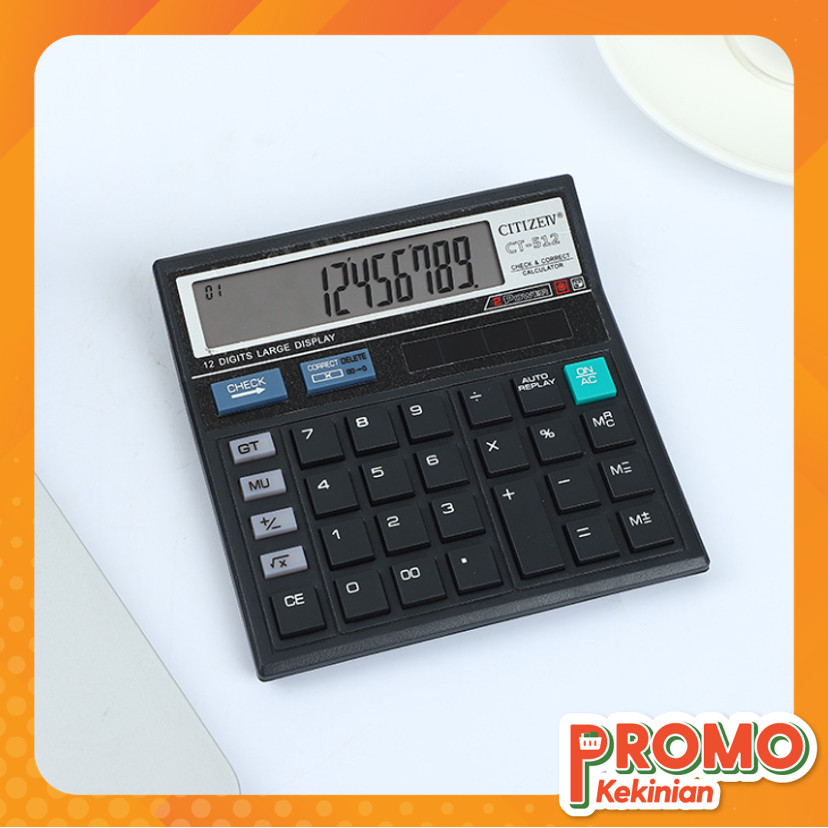 

Promo Kekinian - 6551 Kalkulator Dagang 12 Digit / Layar Jelas & Mudah Dibaca